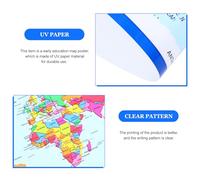 HOMOCONO Póster Educativo Mapa del Mundo 50X35 CM para Preescolar y Decoración de Dormitorio, Material Plastificado Resistente
