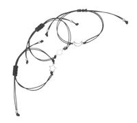 HOMOCONO Pulsera Amistad Hecha a Mano Dijes de Luna, Sol y Estrella, Ajustable, de Aleación y Hilo Encerado para Mujer, Adecuado para Uso Diario y Obsequio