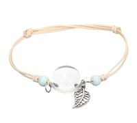HOMOCONO Pulsera de Diente de León Ligera y Cómoda Bola de Vidrio para Mujer y Cuerda de Algodón y Obsequio de San Valentín Adecuado para Aniversario