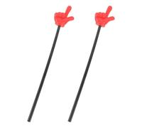 HOMOCONO Punteros Manuales de Plástico Rojo para Juegos Interactivos y Fiestas, Pack de 2 Piezas Versátiles y Duraderos para Animar cualquier Celebración