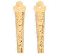 HOMOCONO Quemador de Incienso de reflujo Dorado de Acero Inoxidable, 2 Soportes para Varillas, Montaje en Pared sin perforación, para Puerta, Entrada y Exteriores, 1 par