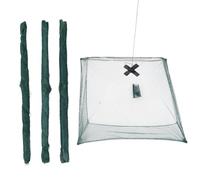 HOMOCONO Red Trampa de Malla Plegable de Nylon Verde para Pesca Automática, 4 Piezas Portátiles Ideales para Atrapar Cangrejos y Otros Peces