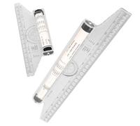 HOMOCONO Regla de Medición Multifuncional 15 CM y 30 CM Rodillo para Traslación y Diseño de Círculos, Herramienta Portátil para Estudiantes y Profesionales del Dibujo en Oficina y Hogar