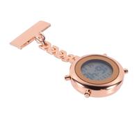 HOMOCONO Reloj Digital Clip de Seguridad Pantalla Electrónica de Enfermera para Mujer de Aleación Diseño Dorado y Resistente al Polvo Adecuado para Doctoras y Enfermeras