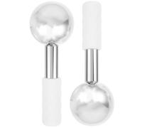 HOMOCONO Rodillos de Masaje Facial de Acero Inoxidable 2piezas Globos de Hielo para Masaje y Cuidado Facial Fácil de Agarrar y Portátil para Uso Diario