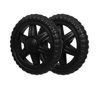 HOMOCONO Ruedas para Carro de Goma Negra 2piezas Absorción de Impactos y Fácil Instalación para Carrito Utilitario y Transporte de Mercancías
