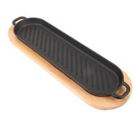 HOMOCONO Sartén Gruesa para Asar Carne de Hierro Fundido Placa Antiadherente, Diseñada para Uso en Barbacoa y Cocina Doméstica