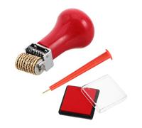 HOMOCONO Sello fechador metálico ajustable con estructura rotativa para uso en scrapbooking y planificación, diseño robusto con tinta limpia y calendario manual