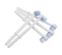 HOMOCONO Set de 5 Cabezales de Repuesto para Irrigador Bucal, Puntas de Plástico Redondas para Cepillo Dental, Accesorios Compactos para Limpieza Interdental en Viajes