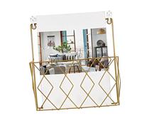 HOMOCONO Soporte de Revistas de Pared Estante de Almacenamiento de y Periódicos Organizador de Metal para Oficina y Hogar Diseño Moderno y para Rápido Material de Lectura