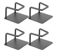 HOMOCONO Soporte para Báscula de Baño de Hierro Plata Instalación sin Taladro y Ahorro de Espacio para Dormitorio y Baño, Paquete de 4 Unidades