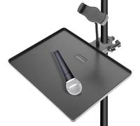 HOMOCONO Soporte para Micrófono Bandeja Grande y Clip para Tarjeta de Sonido, Estante para Transmisión Montaje Estable para Teléfono Móvil y Cámara Individual