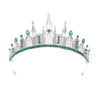 HOMOCONO Tiara de princesa de cristal: gótica oscura vintage para bodas, graduaciones, cosplay, desfiles, ceremonias de mayoría de edad, accesorios fotográficos, estilo 2