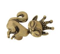 HOMOCONO Tirador Decorativo de Latón Forma de Diadema para Armario | Acabado Latón Antiguo, Estilo Vintage y Lúdico, para Dormitorio Princesa y Guardería, Color Caqui