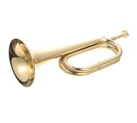 HOMOCONO Trompeta de Cobre Dorada y Fácil de Transportar Sonido Natural para Principiantes, Instrumento Musical Ligero para Orquesta Militar