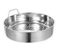 HOMOCONO Vaporera para Cocinar Bollos y Dumplings de Acero Inoxidable Doble Asa Rejilla Resistente de 25 Cm para Cocina Casera y Restaurante