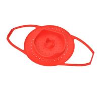 HOMOCONO Vaporera y Fácil de Limpiar de Silicona Roja Plegable para Cocinar Verduras y Frutas Asas Frías Ideal para Preparaciones Nutritivas