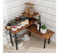 Homode Organizador de encimera de Cocina, Estante esquinero, Organizador de encimera de baño, Estante de encimera de 3 Niveles, organización de Ahorro de Espacio para encimera de Cocina, Estante de