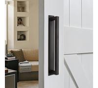 Homode - Tirador para puerta de granero, acero resistente, color negro
