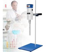 Homogeneizador de alta velocidad, emulsionante de pantalla digital con velocidad ajustable de 300-23000 RPM, incluye soporte para uso en laboratorio
