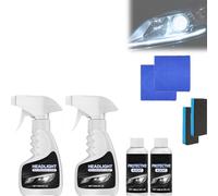 Homonth Headlight Refurbishment Kit, Headlight Restoration Polish Removes Yellowing & Oxidation, Restores Clarity, Hydrophobic & Gloss Finish for All Vehicles (2 sets)