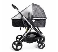 Homord Mosquitera para cochecito - Protección universal contra insectos para cochecito y silla de paseo, resistente a desgarros, red antimosquitos, protección ideal contra avispas y mosquitos, negro