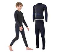 Homord Ropa Termica Niño Tela de Carbón Bambú Transpirable Traje Interior Funcional Conjuntos Térmicos para Niña Invierno Térmica Adecuado para Fútbol Esquí Hockey sobre Hielo Correr Dormir