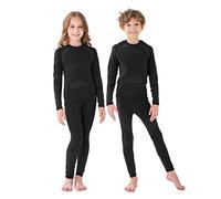 Homord Ropa Termica Niño Tela de Carbón Bambú Transpirable Traje Interior Funcional Conjuntos Térmicos para Niña Invierno Térmica Adecuado para Fútbol Esquí Hockey sobre Hielo Correr Dormir