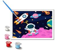 Homorro Pintar por Numeros con Marco Manualidades Niños 5 6 7 8 9 10 11 Años Cósmico DIY Kit Cuadros Pintura Paint by Numbers Painting Números Regalos Regalo Cumpleaños Infantil Pasatiempos