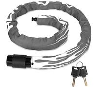 Homoto Candado Bicicleta con Tapa Impermeable, Candado Antirrobo Cadena 6mm Rotación 360 Grados, Candado de Cadena Para Cochecito de Motocicleta,Universal, 2 Llave