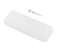 Homoyoyo 1 caja Caja de Compartimentos con Perlas Planas para Uñas Charms de Media Blanca para Manicura Decoración Elegante para Bodas Fiestas y Uso Diario