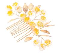 Homoyoyo 1 Juego conjunto de accesorios para el cabello pasador de pelo peinado peinador peine chino palo de pelo peine de novia horquilla de pelo Palillos de cabello vintage perla Dorado