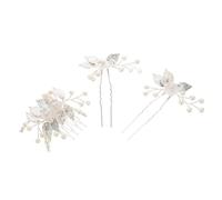 Homoyoyo 1 Juego conjunto de tocados de novia peine para el cabello para chicas peine de cabello decorativo peine chino palo de pelo peine hanfu Palillos de cabello vintage aleación Plata