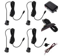 Homoyoyo 1 Juego de Sensores de Estacionamiento, Sensor de Respaldo para Coche, Plástico Negro, Detección Precisa de Distancia, Prevención de Colisiones, 4 Sondas, Sistema de Aviso
