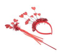 Homoyoyo 1 Juego Diadema de y Varita Mágica para San Valentín Set para Fiestas Cosplay y Celebraciones Especiales Accesorios para Niñas Diseño Elegante y Ligero