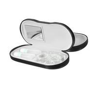 Homoyoyo 1 Juego Estuche Doble Función para Gafas y Lentes de Contacto Caja Portátil de Almacenamiento Diseño de Doble Capa y Duradero Organizador de Accesorios para Gafas Lago Azul