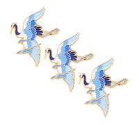 Homoyoyo 1 Juego Insignia De Grúa Alfiler Esmalte Tachonado Broches Elegante Patas Oro Refinado Decoración Pequeño Largo Para Ropa Decorativo Broche De Pin Aleación 3 Piezas