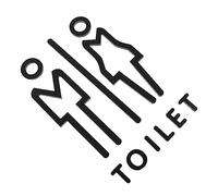 Homoyoyo 1 juego Letrero Acrílico para Baños de Doble Señalización para Inodoros Masculinos y Femeninos Placa de Identificación de Aseos Diseño Chic y Práctico para Restaurantes y Oficinas
