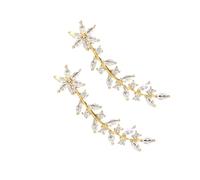 Homoyoyo 1 Par arete aire encanto pendientes de diamantes pendientes de ceremonia hojas pendientes llamativos anillos de nariz para mujeres pendientes mujer pendientes de clip cobre Golden