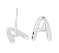 Homoyoyo 1 Par Carta A Pendientes aretes con letras pendientes del alfabeto Pendientes de cartas letra del alfabeto joyas para perforar la oreja empujar los pernos prisioneros cobre Plata