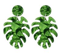 Homoyoyo 1 Par Pendientes De Hojas Traseras De Tortuga Aretes Para Mujer Tachuelas Pendientes Colgados Pendientes Monstera Para Mujer Pendientes Divertidos De Las Mujeres Versión De Acetato