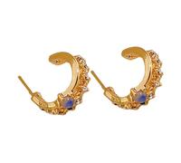 Homoyoyo 1 Par Pendientes En Forma De c Pendientes Mujer Aros Pendiente De Medio Aro Para Mujer Pendientes Para Mujeres Pendientes Estéticos Pequeños Pendientes Metal Golden
