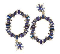 Homoyoyo 1 Par pendientes exagerados lágrima pendientes de cuentas para mujer colgando grande largo colgado pendiente de mujer colgante de dama Delicado Dlegler Acrílico Azul