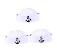 Homoyoyo 1 PC Sombrero De Marinero Azul Marino Con Detalles De Utilería Para Representaciones Teatrales - Gorra De Yate - Ideal Para Vestir En Eventos y Espectáculos