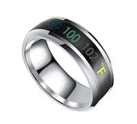 Homoyoyo 1 Pieza Anillo De Sensible Sensor De Temperatura Del Anillo Oro Joya Anillos Calor Galaxia Astilla Banda Parejas Anillo De Dedo Unisex Acero Inoxidable