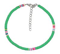Homoyoyo 1 Pieza Cadenas de tobillo mixtas cadena de pie tejida tobilleras para mujer tobillera para mujer brazalete de las damas cadena de pie de la playa arcilla polimérica Verde
