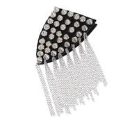 Homoyoyo 1 pieza Hombreras de Borlas Decorativas con Remaches para Disfraces Epaulet de Cadena Link Plata