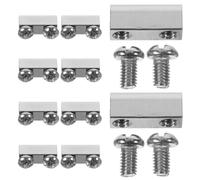 Homoyoyo 10 Abrazaderas Dobles para Cables de Acero Inoxidable y Acero al Carbono 1-15 MM Mini Sujetacables para Cercas Iluminación y Suspensión Juego de Fijación Seguro y Versátil