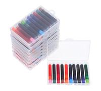 Homoyoyo 10 Cajas Cajas de Recambios de Tinta para Estilográficas Tinta Borrable Recargable Recargas Compatibles con Pequeñas para Oficina Escuela y Caligrafía sin Fugas Fácil de Reemplazar