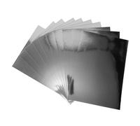 Homoyoyo 10 hojas Cartulina Metálica Espejo Plateada Papel Holográfico Brillo Reflectante para Manualidades DIY Decoración Fiestas Scrapbooking